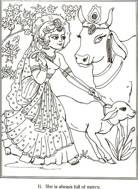 Srimati Radharani's Transcendental Qualities (Coloring Book) - Retail Maharaj