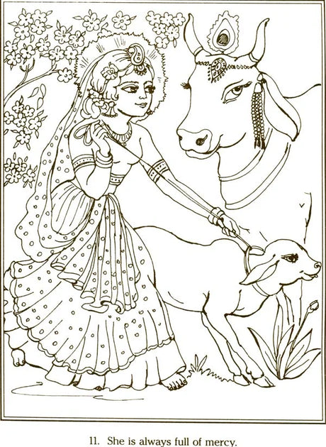 Srimati Radharani's Transcendental Qualities (Coloring Book) - Retail Maharaj