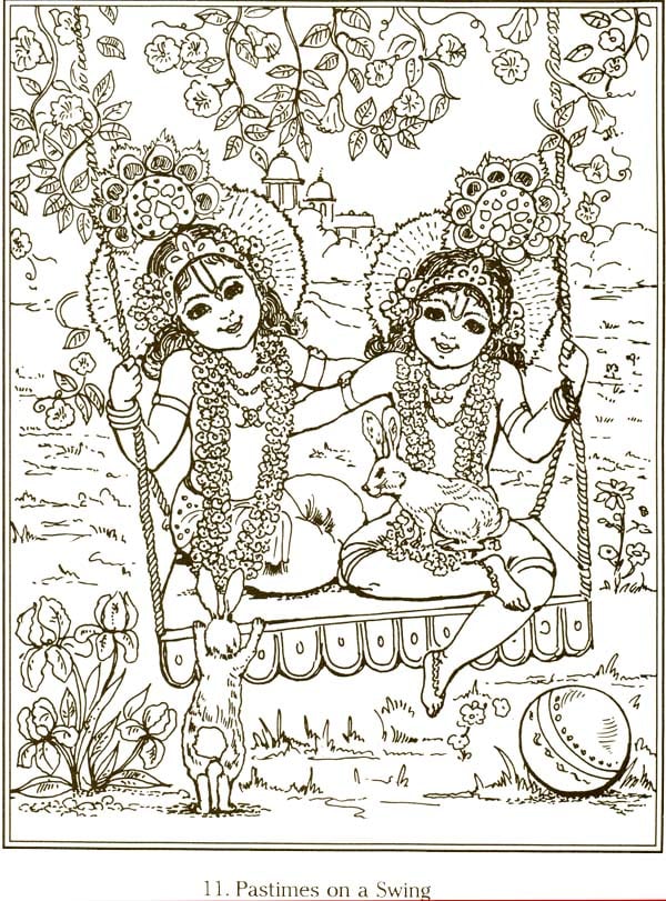 Krishna & Balarama in Vrindavana (Coloring Book) - Retail Maharaj
