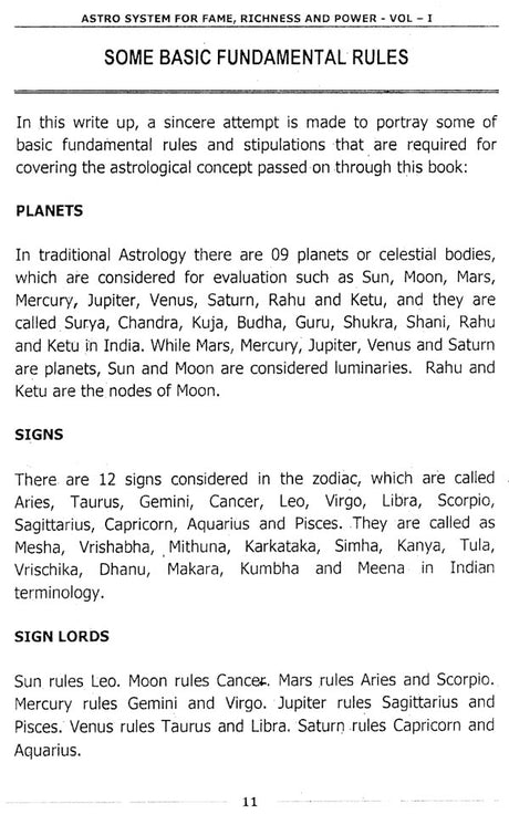 Astro System for Fame, Richness and Power (Volume 1) [English] By MK Viswanath - Retail Maharaj