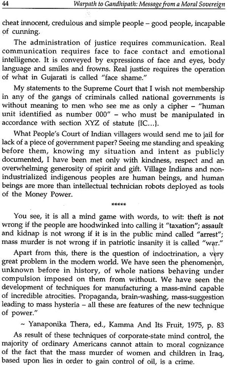 Warpath to Gandhipath (Message from a Moral Sovereign) - Retail Maharaj