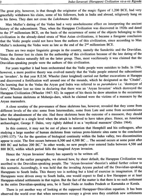 Indus- Sarasvati (Harappan) Civilization vis-à-vis Rigveda - Retail Maharaj
