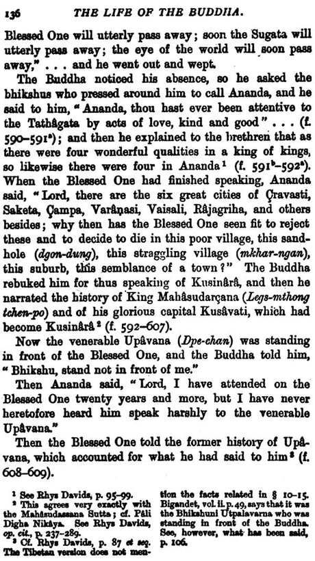Life of the Buddha and the Early History of His Order - Retail Maharaj