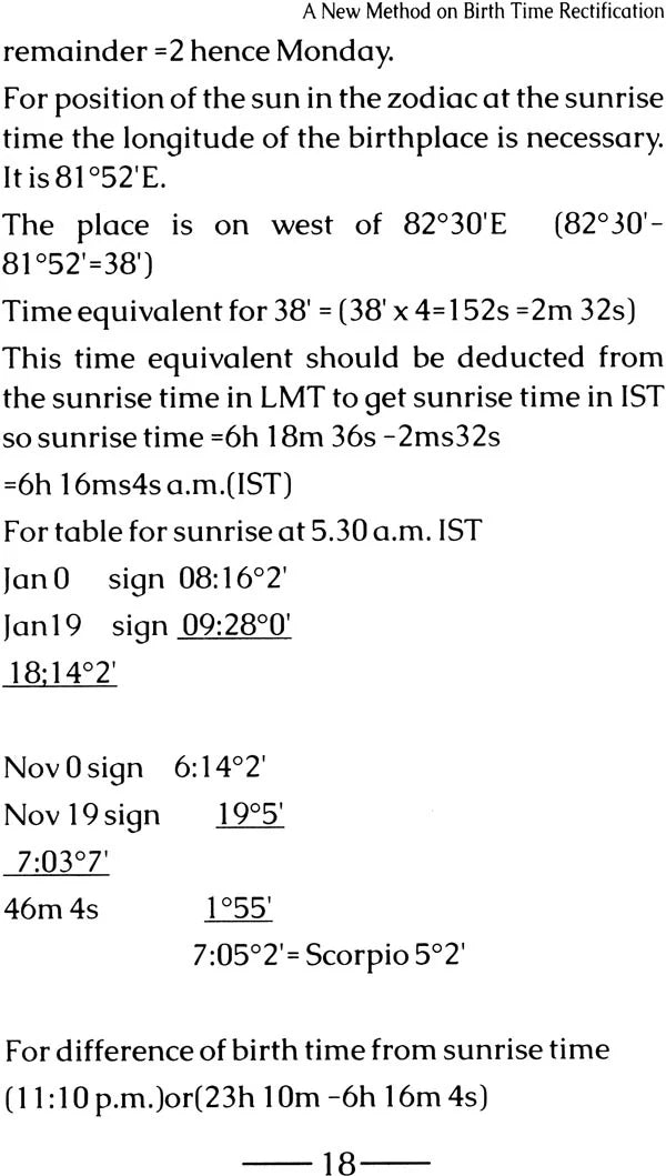 A New Method on Birth Time Rectification: Astrology of Sadhu Paddathi