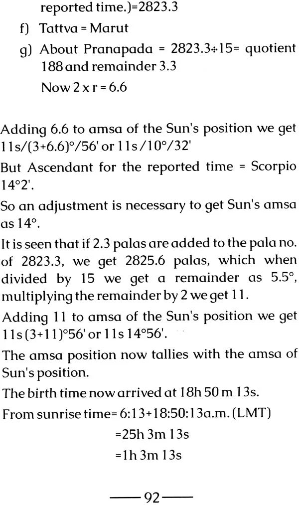 A New Method on Birth Time Rectification: Astrology of Sadhu Paddathi