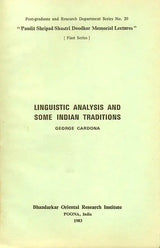 Linguistic Analysis and Some Indian Traditions (An Old and Rare Book) - Retail Maharaj