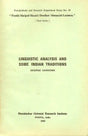 Linguistic Analysis and Some Indian Traditions (An Old and Rare Book) - Retail Maharaj