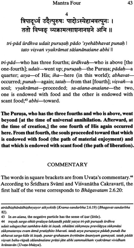 Purusa-Sukta: The Most Ancient Vedic Hymn (With the Commentary of Saunaka) - Retail Maharaj