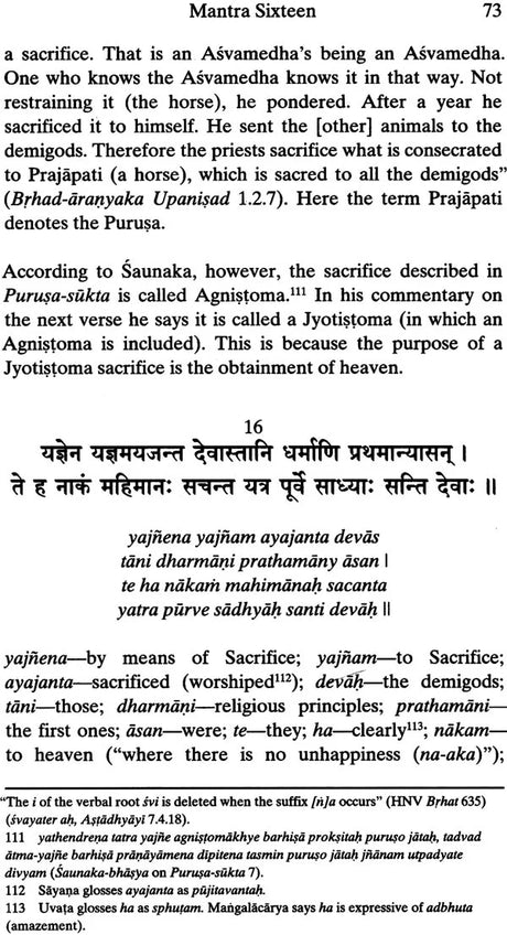 Purusa-Sukta: The Most Ancient Vedic Hymn (With the Commentary of Saunaka) - Retail Maharaj
