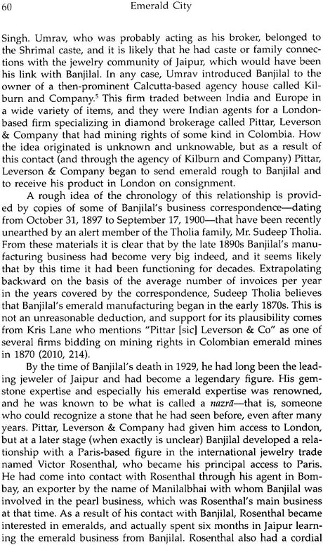 Emerald City - The Birth and Evolution of an Indian Gemstone Industry - Retail Maharaj