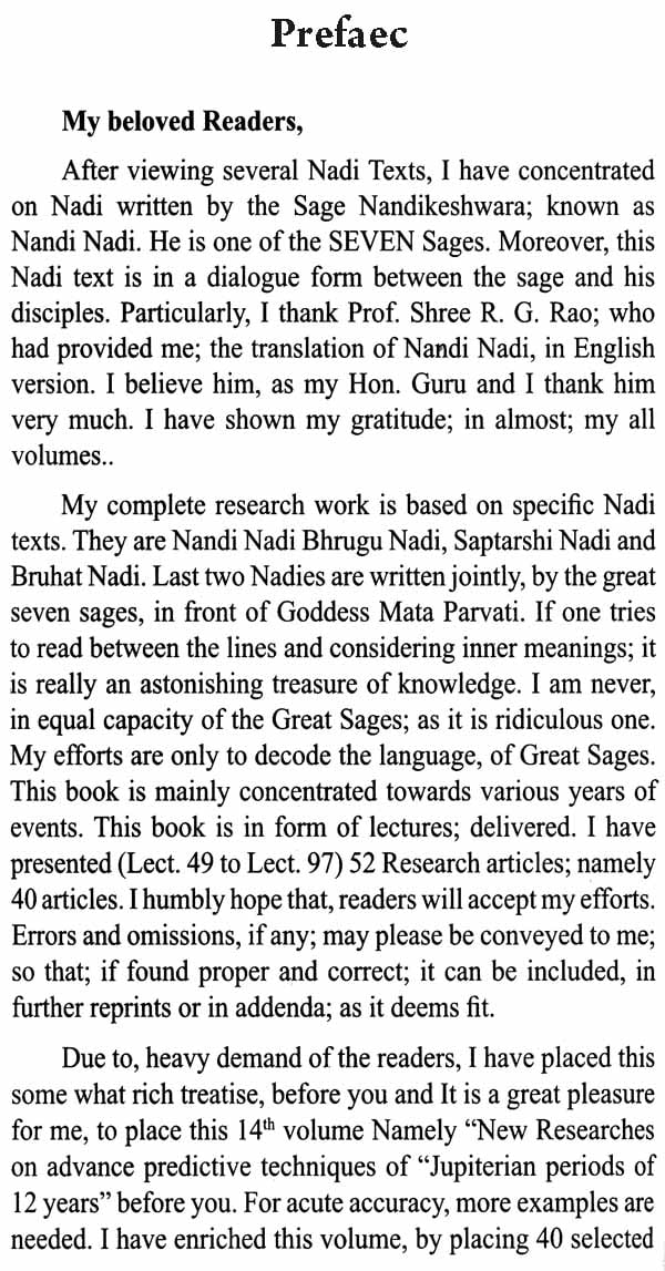 Advanced Predictive Techniques Of Jupiterian Periods Of 12 Year In English By Dr. Prof. Dineshchandra Negandhi