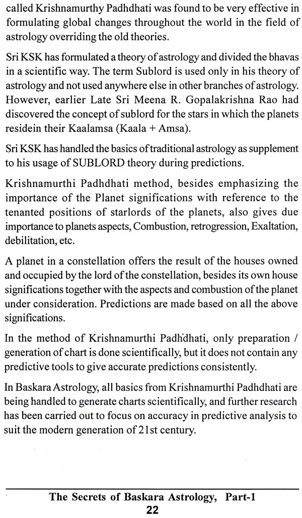 The Secrets Of Baskara Astrology (3 Volumes Set) [English] By Prasanna Jothidamani K Baskaran - Retail Maharaj