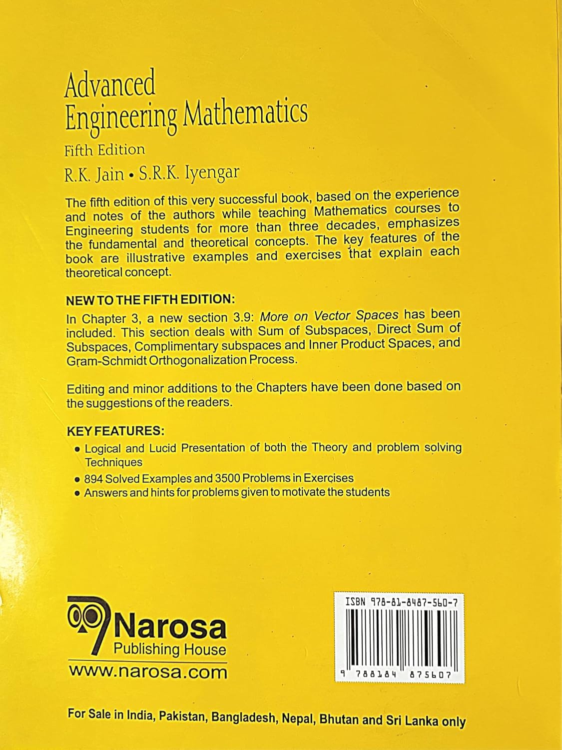 Advanced Engineering Mathematics 5/Ed