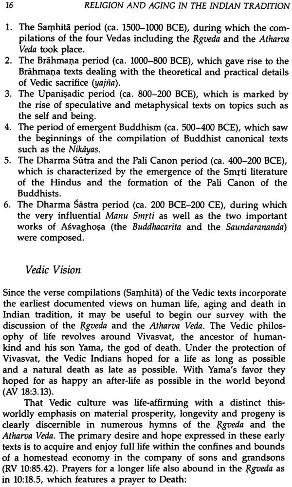 Religion And Aging In The Indian Tradition