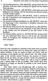 Religion And Aging In The Indian Tradition
