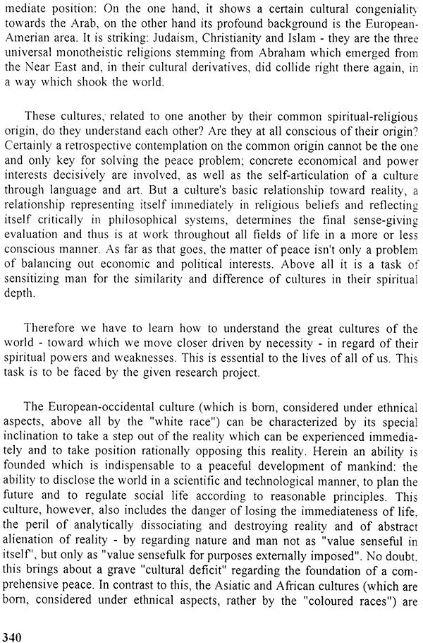 Creative Peace Through Encounter of World Cultures: In Commission of the Hanns Seidel Foundation (Sri Garib Dass Oriental Series) - Retail Maharaj
