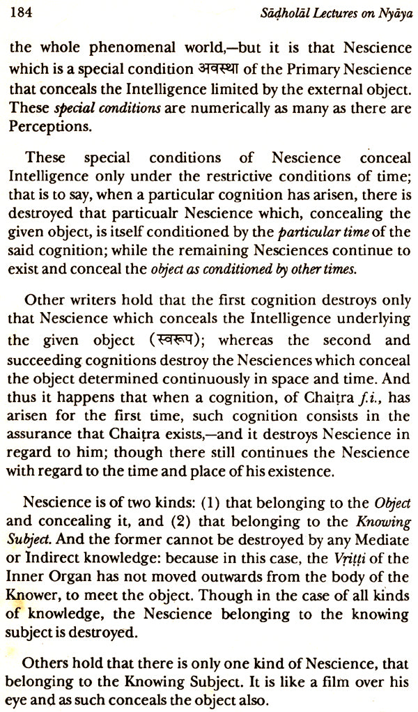 Sadholal Lectures on Nyaya: No. 178 (Sri Garib Dass Oriental S.) - Retail Maharaj