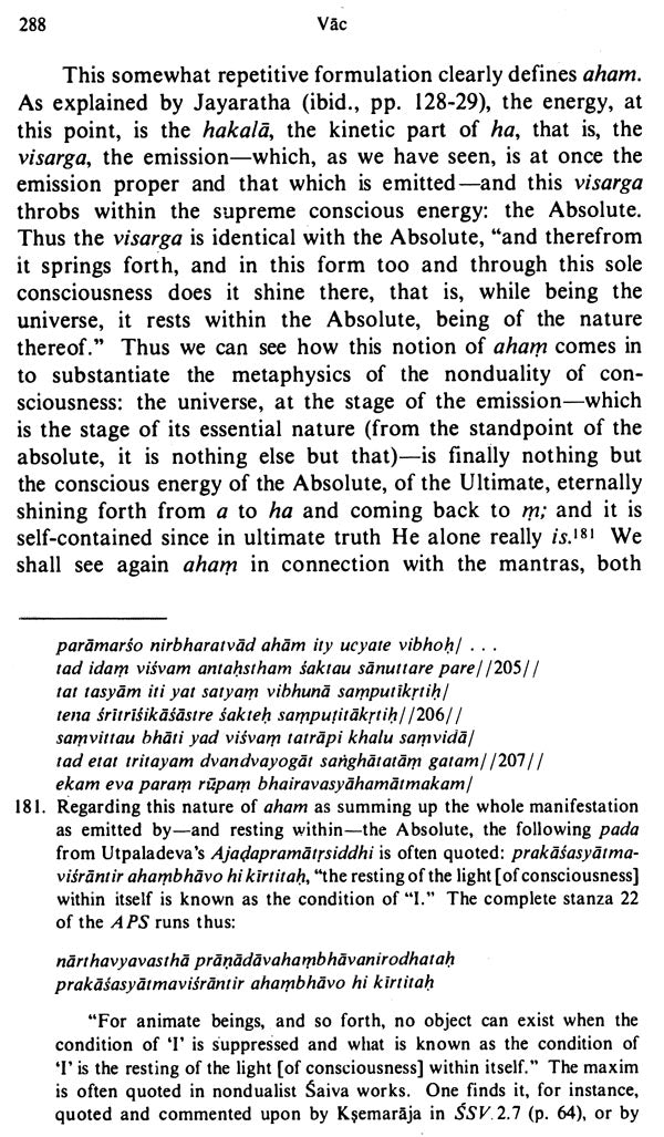 Vac: The Concept of the Word in Selected Hindu Tantras: No. 155 (Sri Garib Dass Oriental S.) - Retail Maharaj