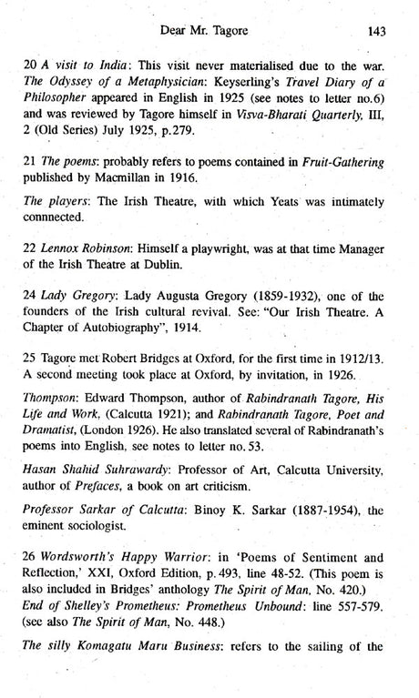 Dear Mr. Tagore (95 Letters Written to Rabindranath Tagore from Europe and America) (An old and Rare book) - Retail Maharaj
