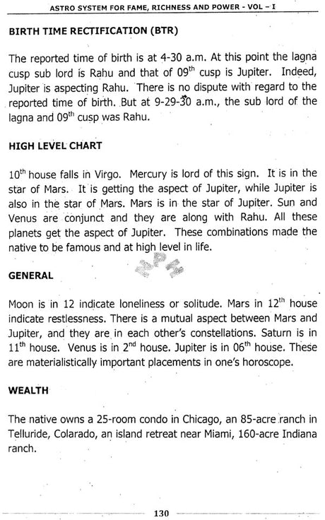 Astro System for Fame, Richness and Power (Volume 1) [English] By MK Viswanath - Retail Maharaj