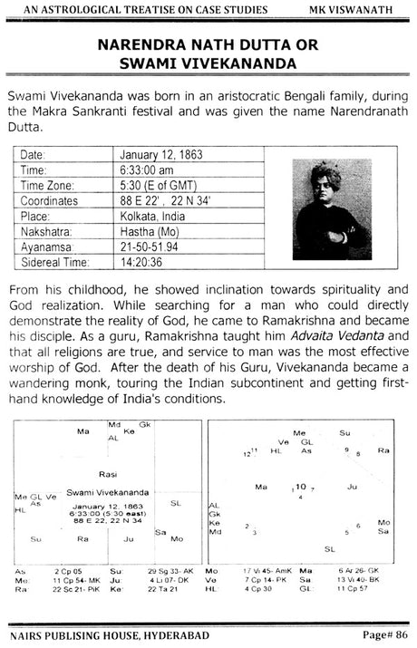 An Astrological Treatise on Case Studies [English] By MK Viswanath - Retail Maharaj