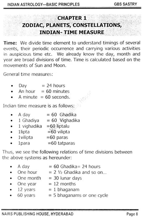 Indian Astrology Basic Principles [English] By G.B.S Sastry - Retail Maharaj