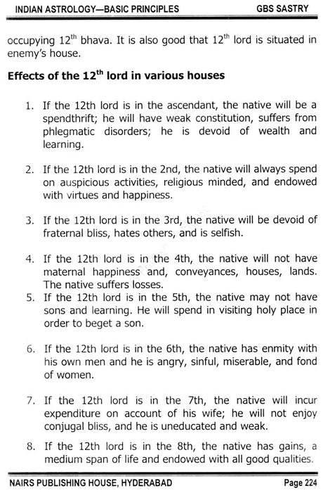 Indian Astrology Basic Principles [English] By G.B.S Sastry - Retail Maharaj
