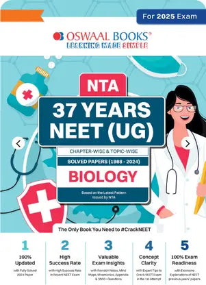 NEET (UG) 37 Years' Chapter-Wise & Topic-Wise Solved Papers Biology (1988-2024) For 2025 Exam - Retail Maharaj