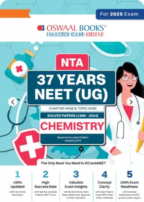 NEET (UG) 37 Years' Chapter-Wise & Topic-Wise Solved Papers Chemistry (1988 - 2024) For 2025 Exam - Retail Maharaj