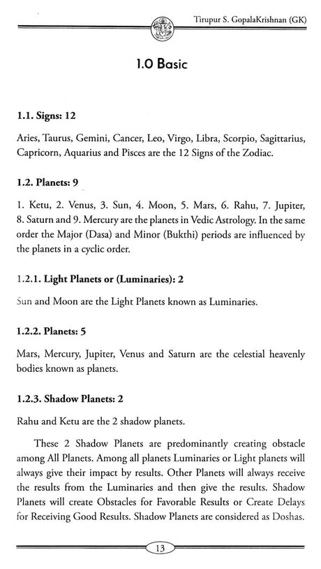 Degree System of Astrology [English] By Tirupur S GopalaKrishnan - Retail Maharaj