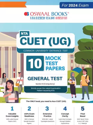 NTA CUET (UG) 10 Mock Test Papers General Test - Retail Maharaj