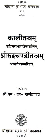 Kalitantram Rudrachanditantram [Hindi] - Retail Maharaj