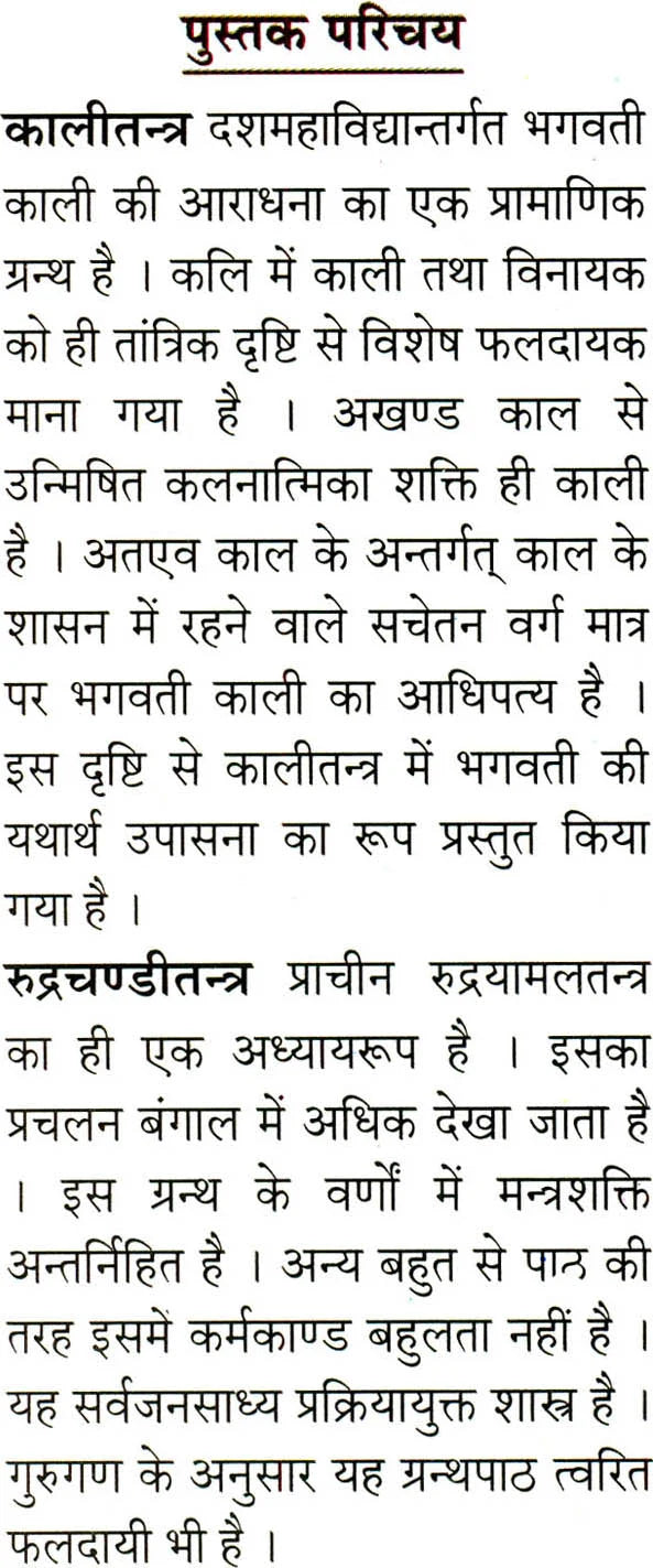 Kalitantram Rudrachanditantram [Hindi] - Retail Maharaj