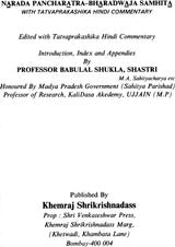 Narada Pancharatra Bhardwaja Samhita - Retail Maharaj