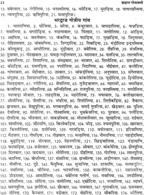 ब्राह्मण गोत्रावली: Gotravali of Brahmins - Retail Maharaj