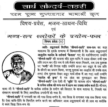 Saarth Saundarya Lahari (Yantra Prayog Sahit) [Hindi Sanskrit] - Retail Maharaj