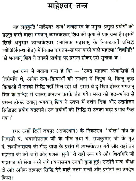 Maheshwar Tantra [Hindi] - Retail Maharaj
