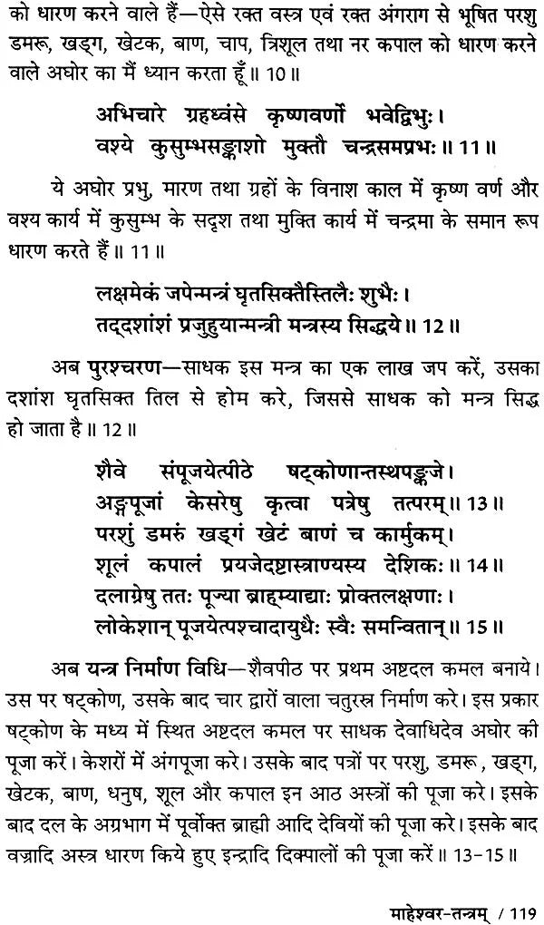 माहेश्वर तंत्र (संस्कृत एवं हिन्दी अनुवाद) - Maheshwar Tantra