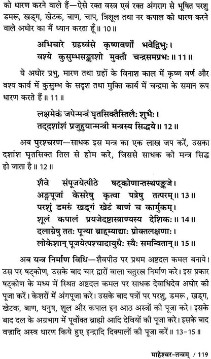 माहेश्वर तंत्र (संस्कृत एवं हिन्दी अनुवाद) - Maheshwar Tantra