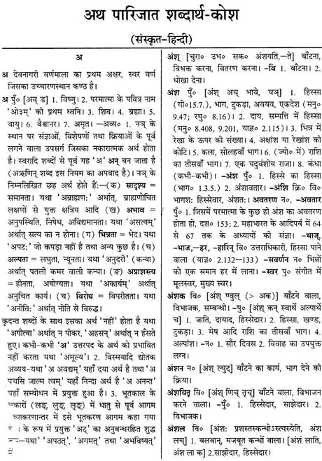 A Sanskrit and Hindi Dictionary - Retail Maharaj