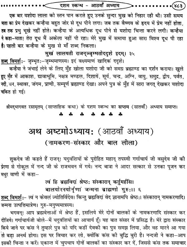 श्रीमद्भागवत रसामृतम: Shrimad Bhagawat Rasa Amrita - Retail Maharaj