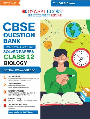 Oswaal CBSE Question Bank Class 12 Biology, Chapterwise and Topicwise Solved Papers For Board Exams 2025 - Retail Maharaj