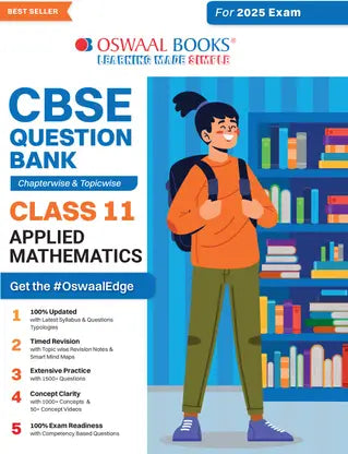 Oswaal CBSE Question Bank Class 11 Applied Mathematics, Chapterwise and Topicwise Solved Papers For 2025 Exams - Retail Maharaj