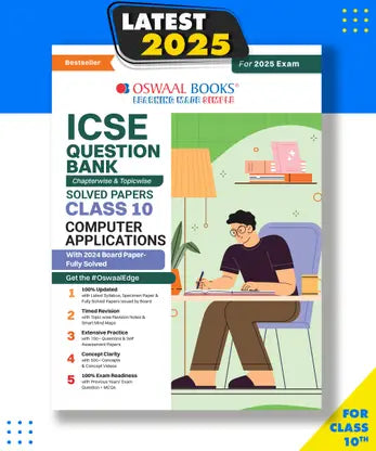Oswaal ICSE Question Bank Class 10 Computer Application - Retail Maharaj