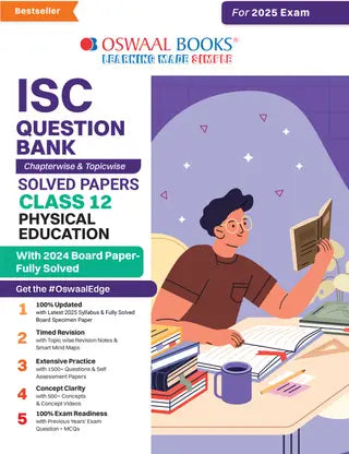 Oswaal ISC Question Bank Chapter-wise Topic-wise Class 12 Physical Edu ...
