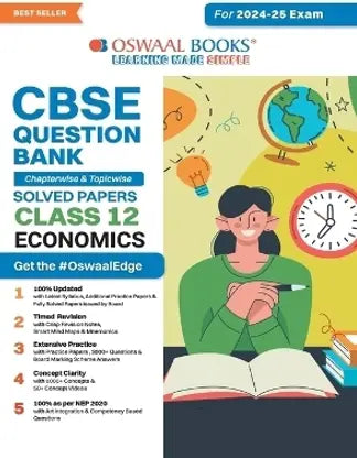 Oswaal CBSE Question Bank Class 12 Economics, Chapterwise and Topicwise Solved Papers For Board Exams 2025 - Retail Maharaj