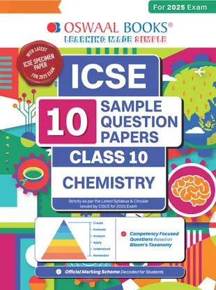 Oswaal Icse | 10 Sample Question Papers | Class 10 | Chemistry (for 2025 Exam) - Retail Maharaj