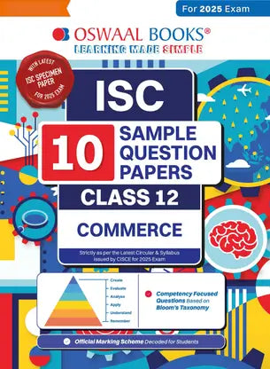 Oswaal ISC | 10 Sample Question Papers | Class 12 | Commerce (For 2025 ...