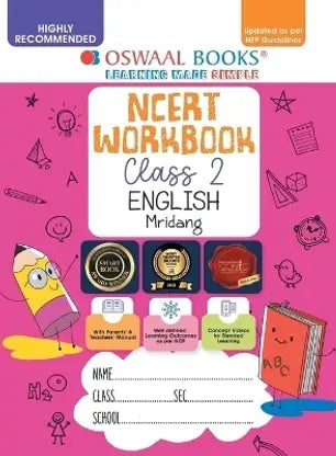 Oswaal NCERT Workbook Class 2 English Mridang - Retail Maharaj