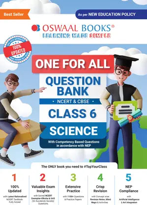 Oswaal One for All Question Bank Ncert and Cbse, Class-6 Science - Retail Maharaj